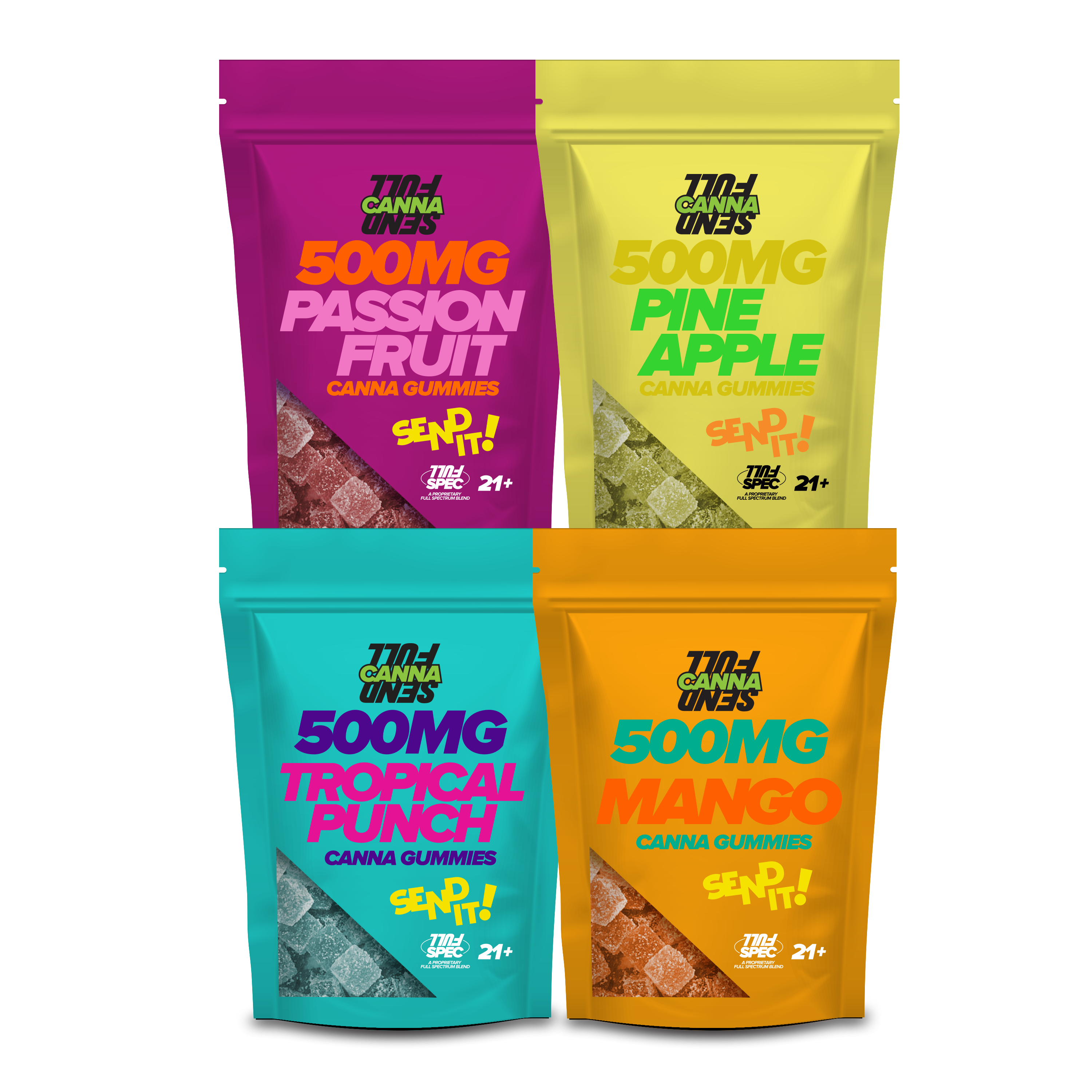 FullSend Canna Gummy Full Spectrum Hemp Extract Gummies