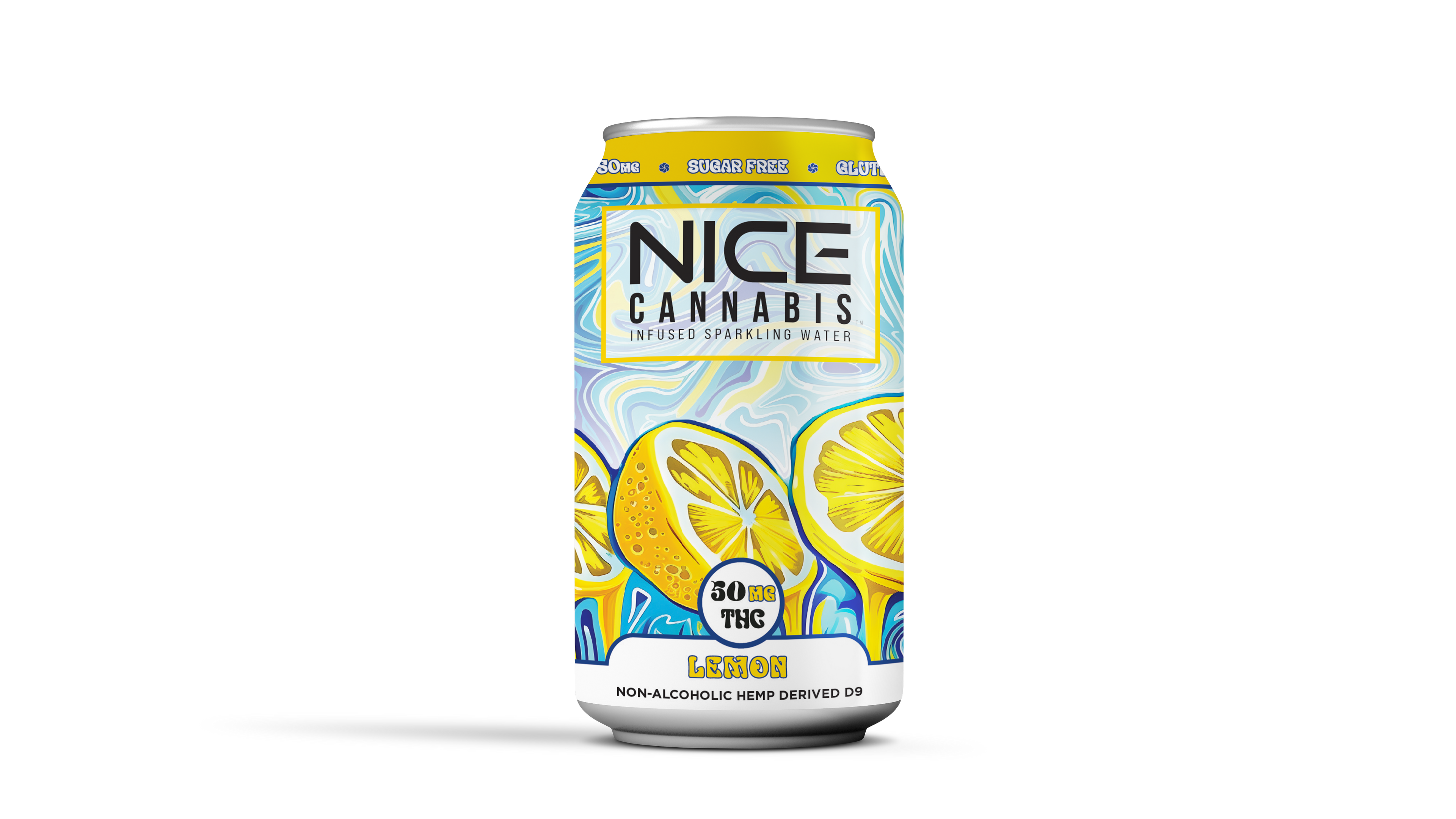 THC Infused Sparkling Water|Lemon 50mg - Triangle Hemp Wellness