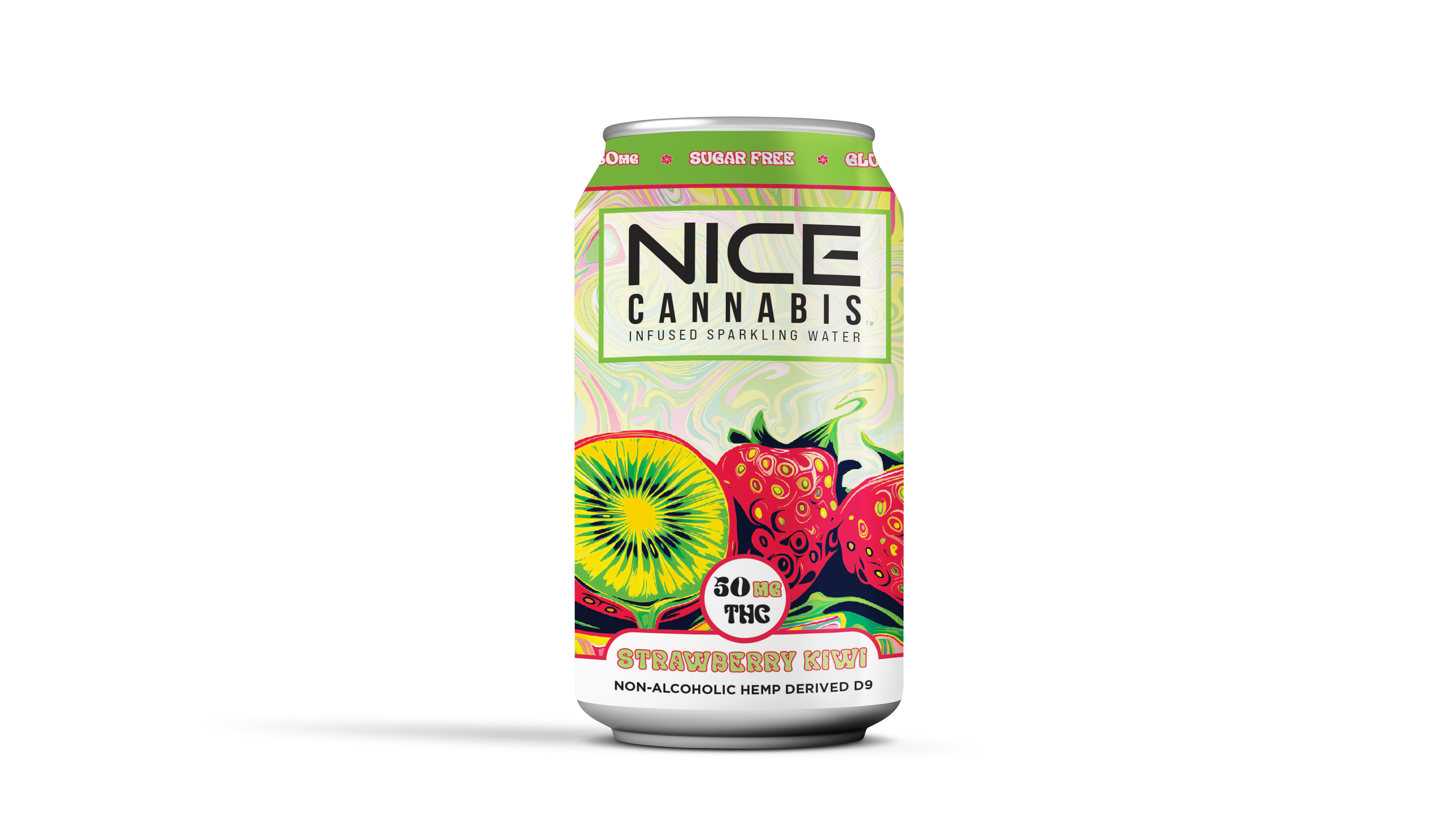 THC Infused Sparkling Water| Strawberry Kiwi 50mg - Triangle Hemp Wellness