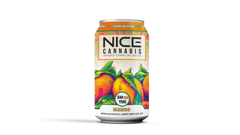 THC Infused Sparkling Water| Mango 50mg - Triangle Hemp Wellness