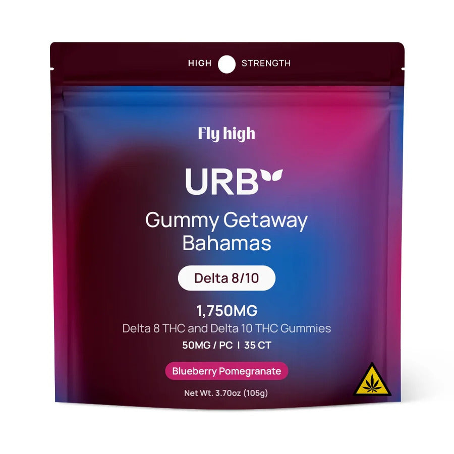 Urb Vegan Gummies 1750mg — Delta-8 + Delta-10 THC (50mg x 35ct)