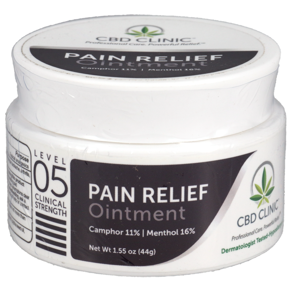 CBD Clinic Level 5 Pain Relief Ointment – 44g Maximum Clinical Strength Jar