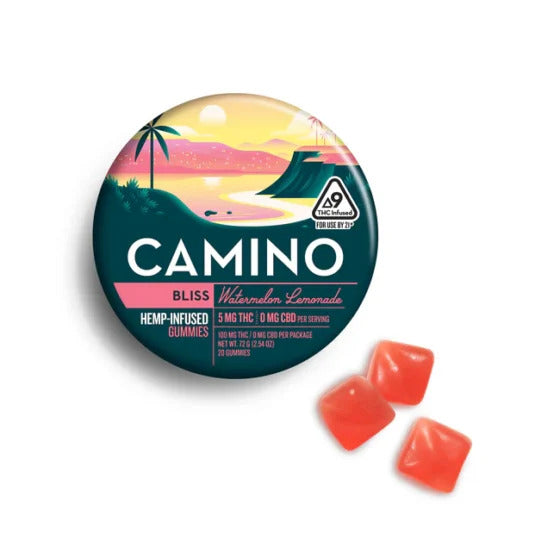 Camino Watermelon Lemonade - Bliss - 5mg THC Gummies - Triangle Hemp Wellness
