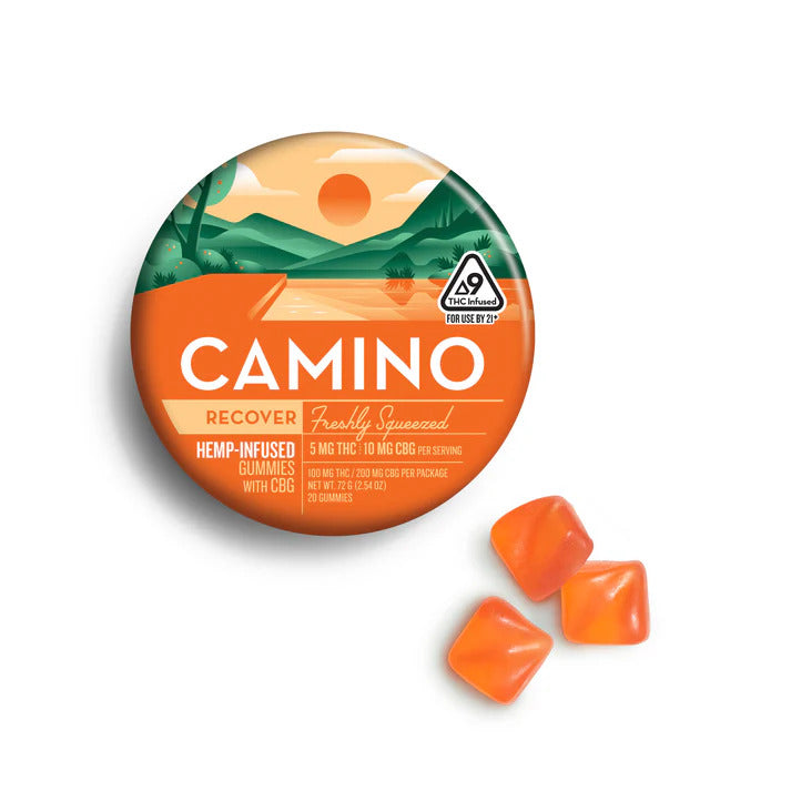 Camino Freshly Squeezed - Recover - 5mg THC : 10mg CBG Gummies - Triangle Hemp Wellness