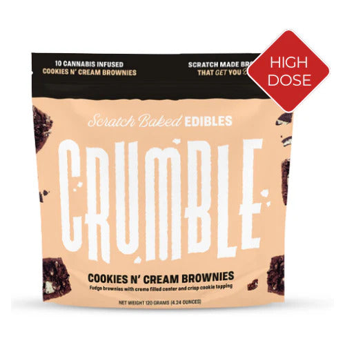 Crumble Cookies N' Cream Brownies|(300mg) - Triangle Hemp Wellness