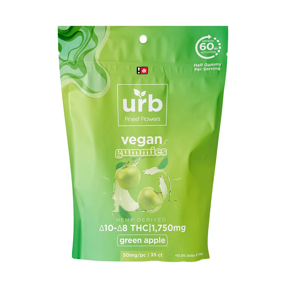 Urb Delta 8/Delta 10 THC Vegan Gummies 1750mg - Triangle Hemp Wellness
