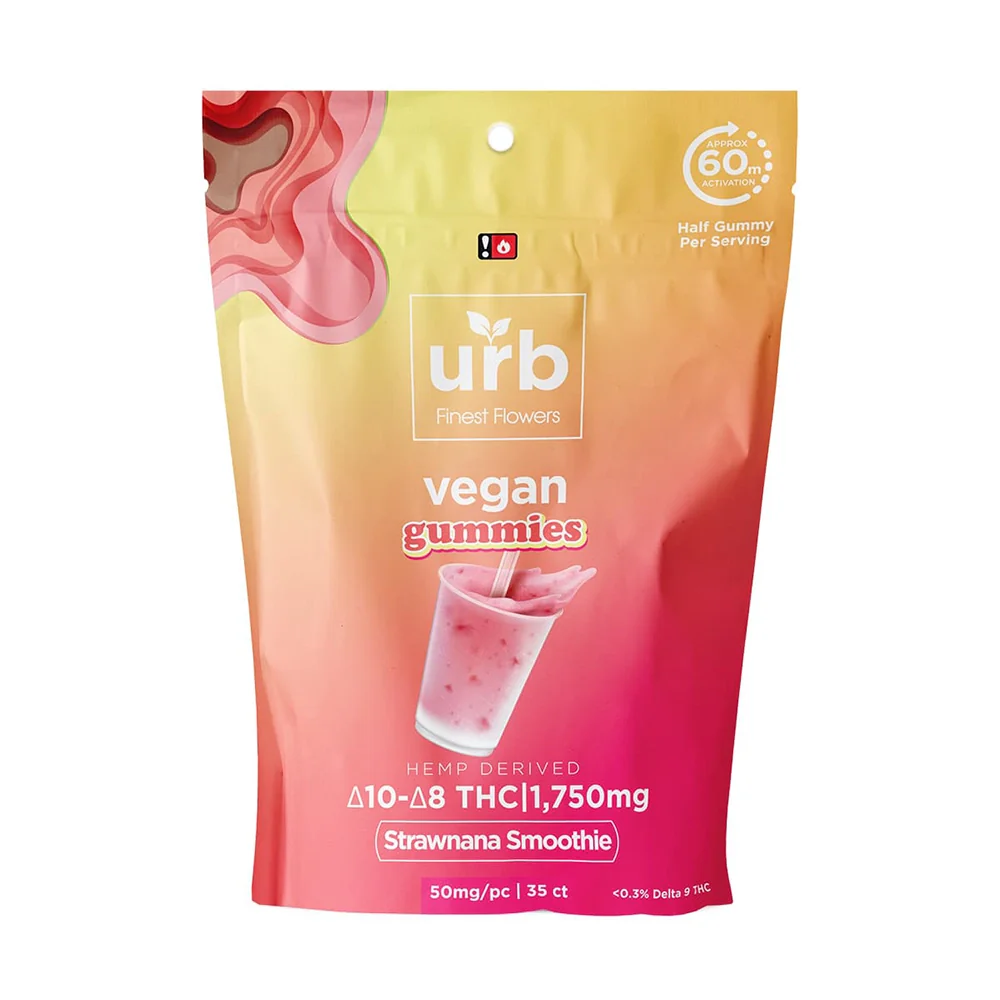Urb Delta 8/Delta 10 THC Vegan Gummies 1750mg - Triangle Hemp Wellness