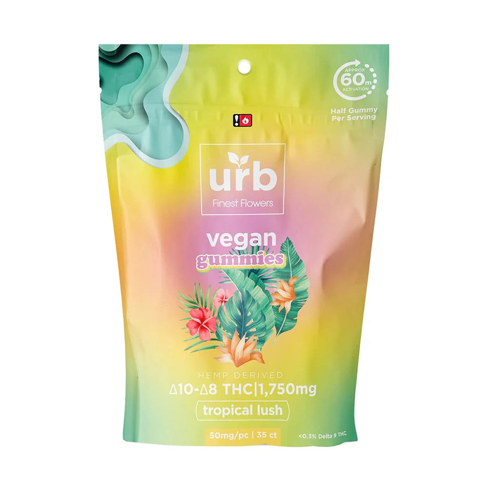Urb Delta 8/Delta 10 THC Vegan Gummies 1750mg - Triangle Hemp Wellness