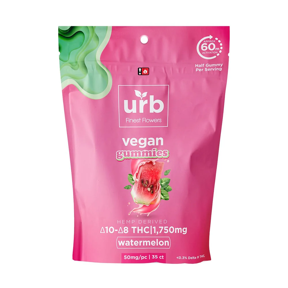 Urb Delta 8/Delta 10 THC Vegan Gummies 1750mg - Triangle Hemp Wellness