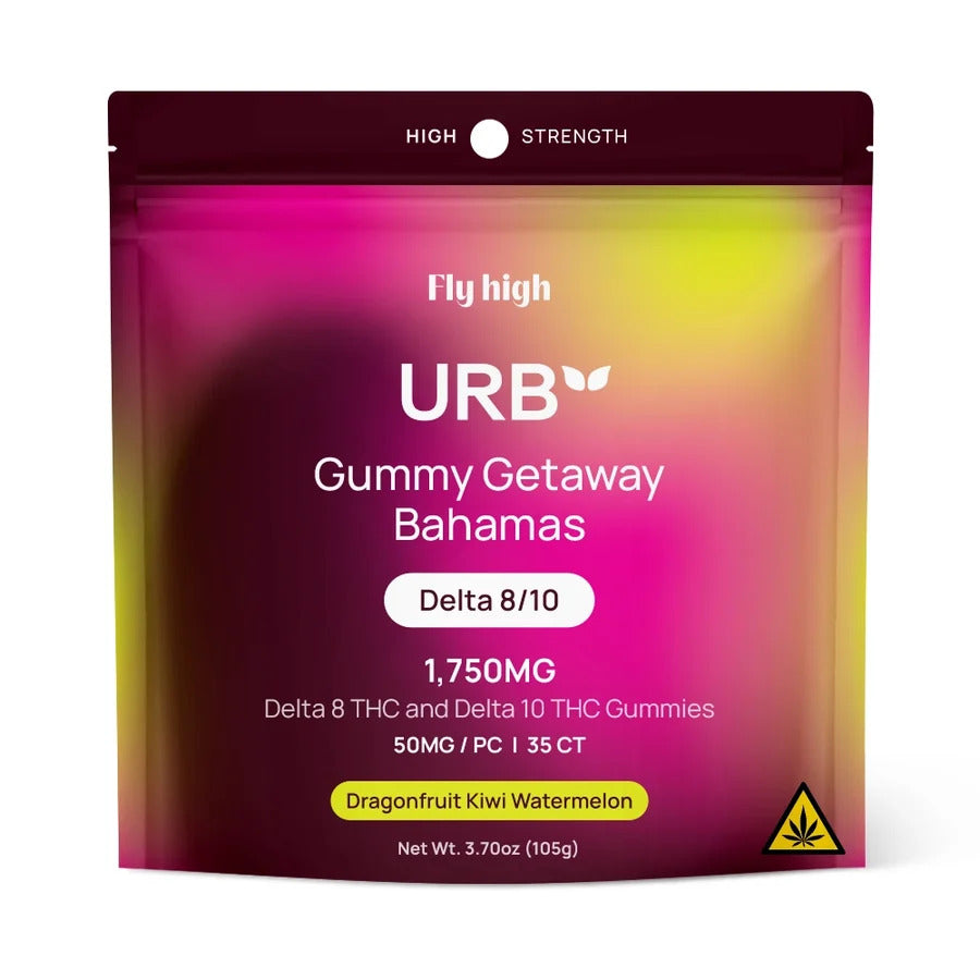 Urb Vegan Gummies 1750mg — Delta-8 + Delta-10 THC (50mg x 35ct)