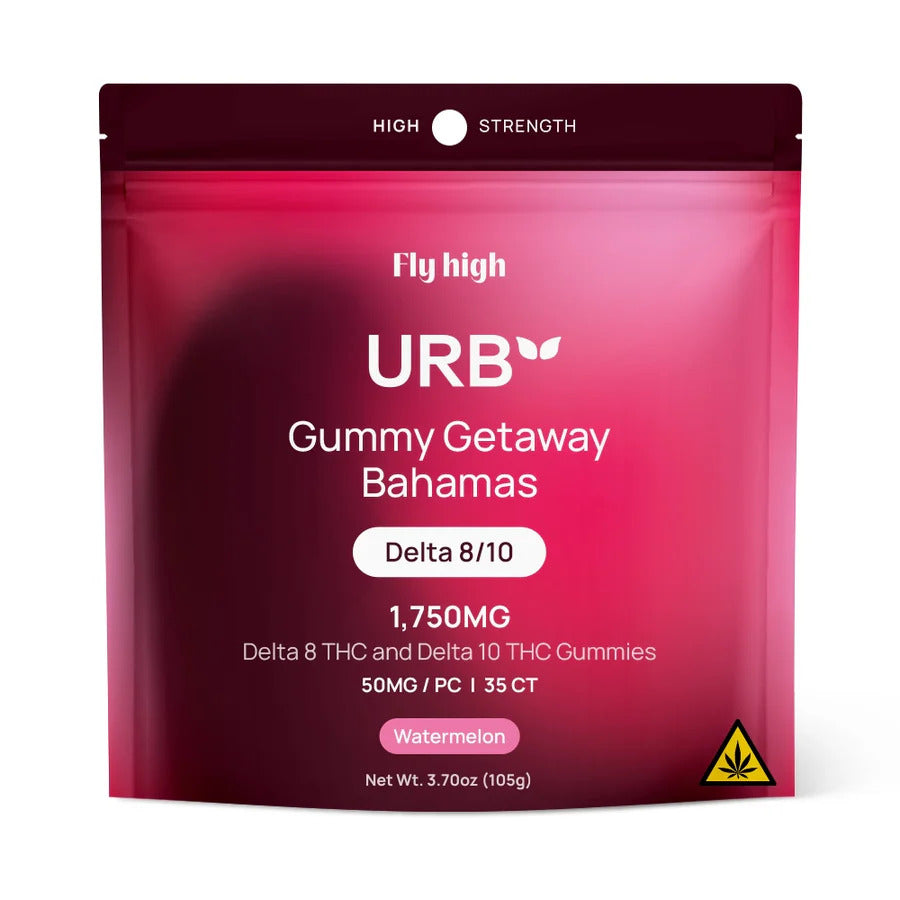 Urb Vegan Gummies 1750mg — Delta-8 + Delta-10 THC (50mg x 35ct)