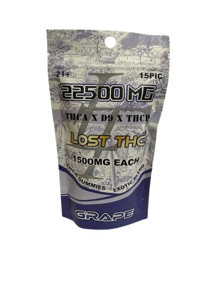 Lost THC Exotic Blend Gummies THCA|DELTA 9|THCP- 22500MG (15pc) - Triangle Hemp Wellness