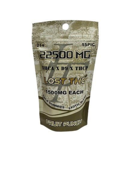 Lost THC Exotic Blend Gummies THCA|DELTA 9|THCP- 22500MG (15pc) - Triangle Hemp Wellness