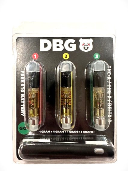Death by Gummy Three 1-gram THC Carts with battery included! - Triangle Hemp Wellness