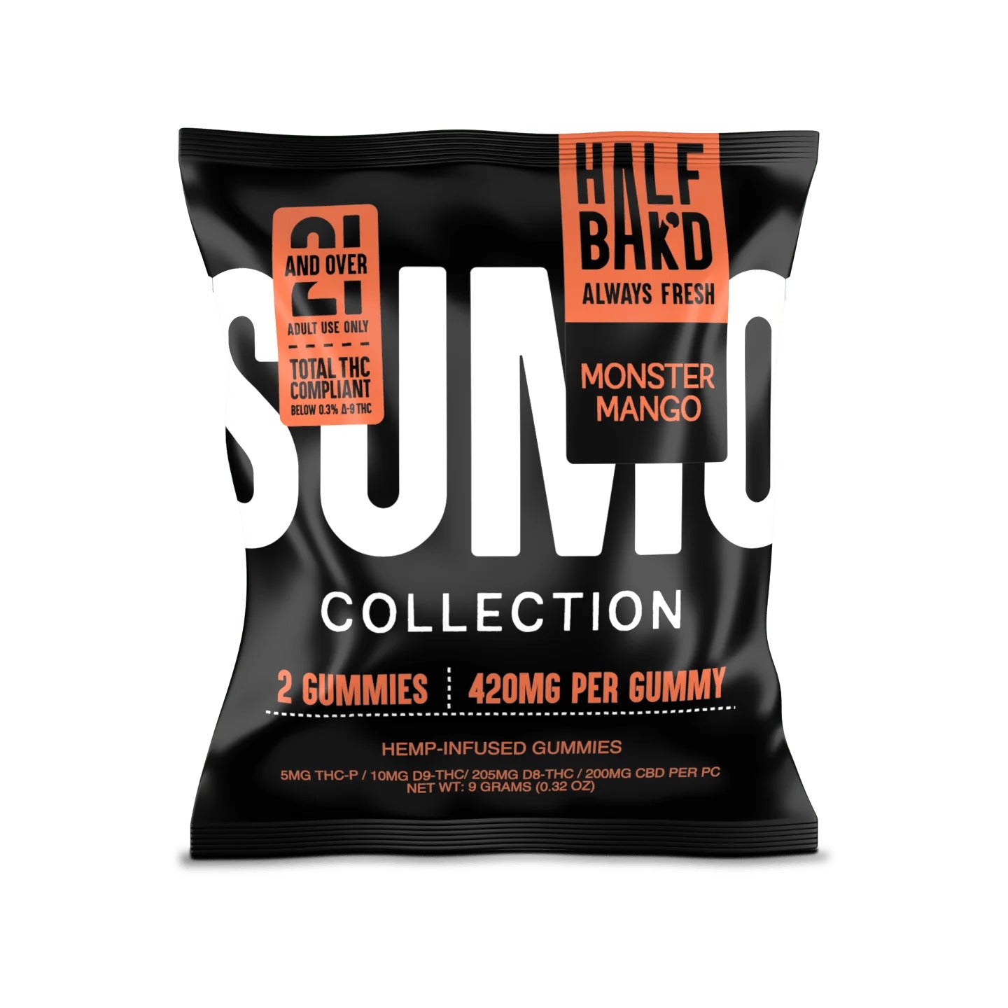 Half Bak’d Sumo Blend Gummies 2ct 840mg - Triangle Hemp Wellness