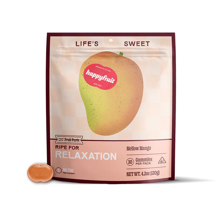 Happy Fruit Mellow Mango Gummies - Triangle Hemp Wellness