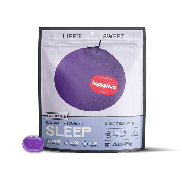 HAPPY FRUIT ROSIN FULL SPECTRUM D9 THC - Midnight REMberry- Indica - Triangle Hemp Wellness