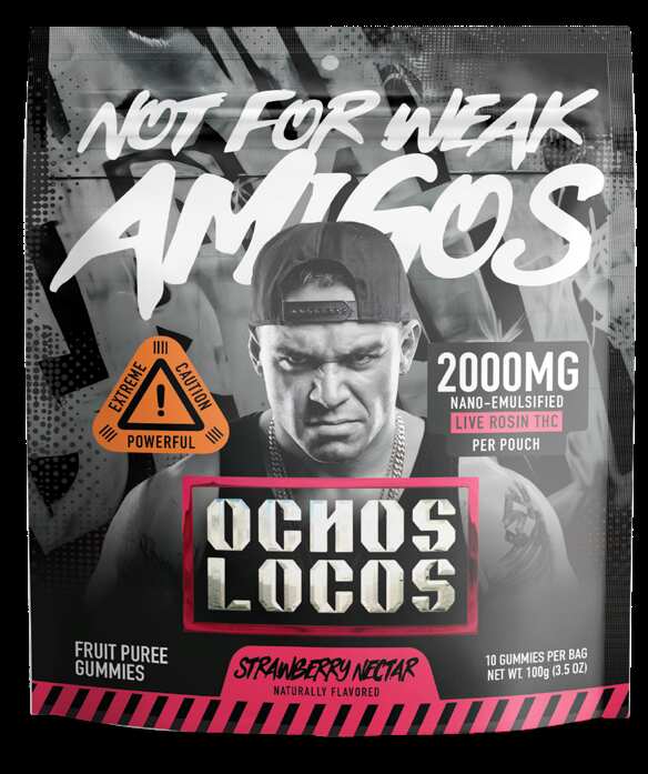 ochos locos gummies strawberry nectar