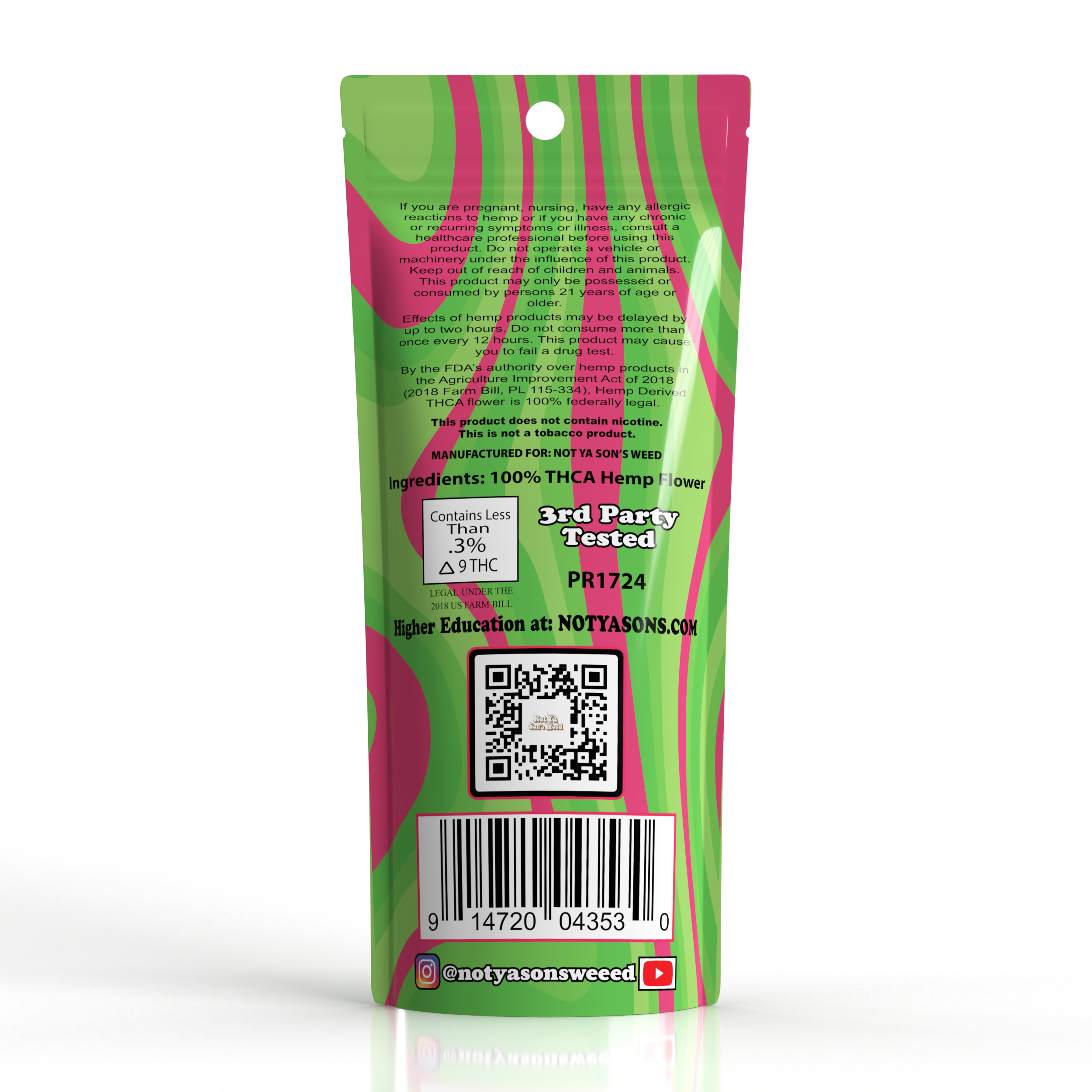 NYSW Sour Strawberry Pre Roll – THCA 2 Pack - Triangle Hemp Wellness