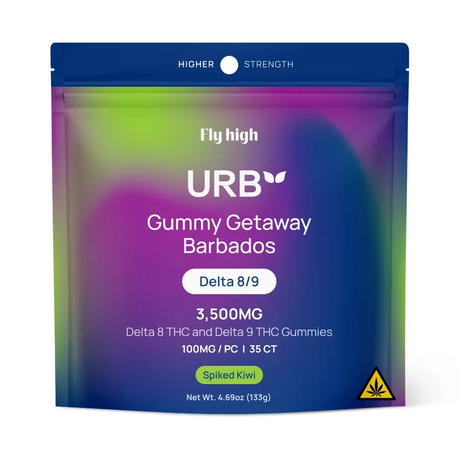 Urb Live Resin Gummies 3500mg – 100mg Per Gummy | Delta 8 + Delta 9 | 35ct