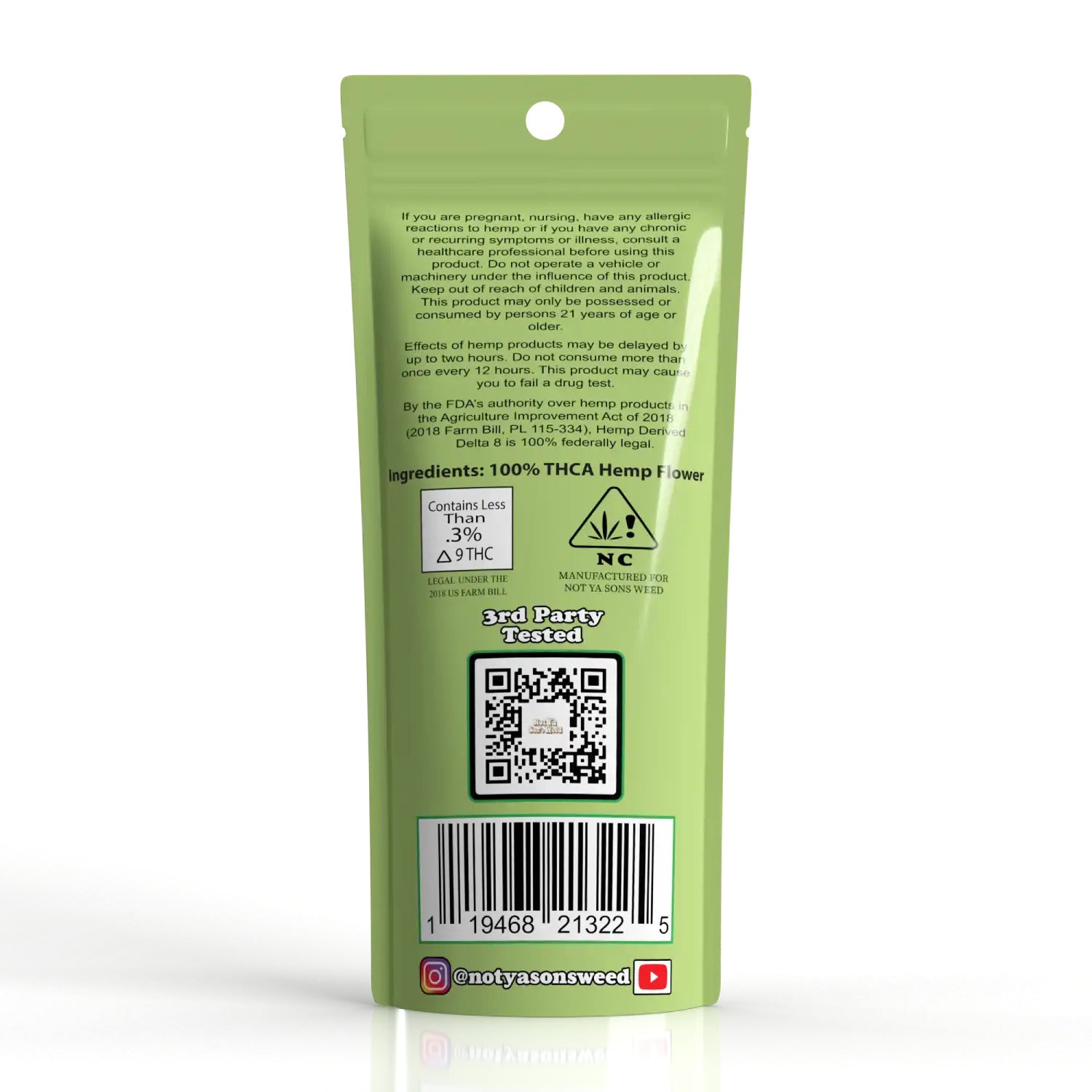 NYSW Tropical Diesel Pre Roll – THCA 2 Pack - Triangle Hemp Wellness