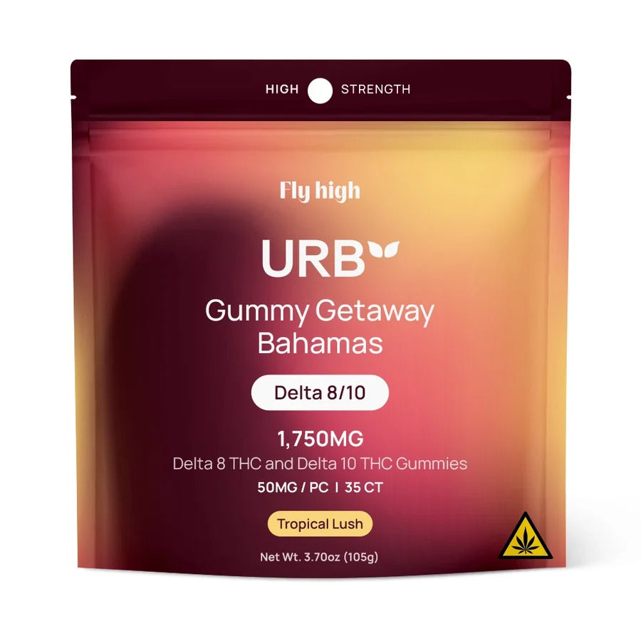 Urb Vegan Gummies 1750mg — Delta-8 + Delta-10 THC (50mg x 35ct)