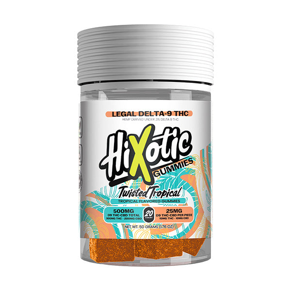 Hixotic Delta 9 THC Gummies - Twisted Tropical 500mg - Triangle Hemp Wellness