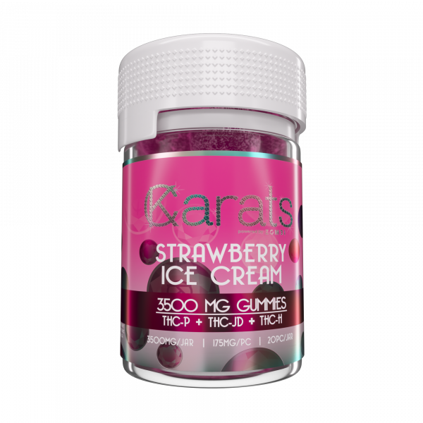 Carats THC-P, THC-JD, THC-H Gummies 3,500mg per jar | 175mg per piece - Triangle Hemp Wellness