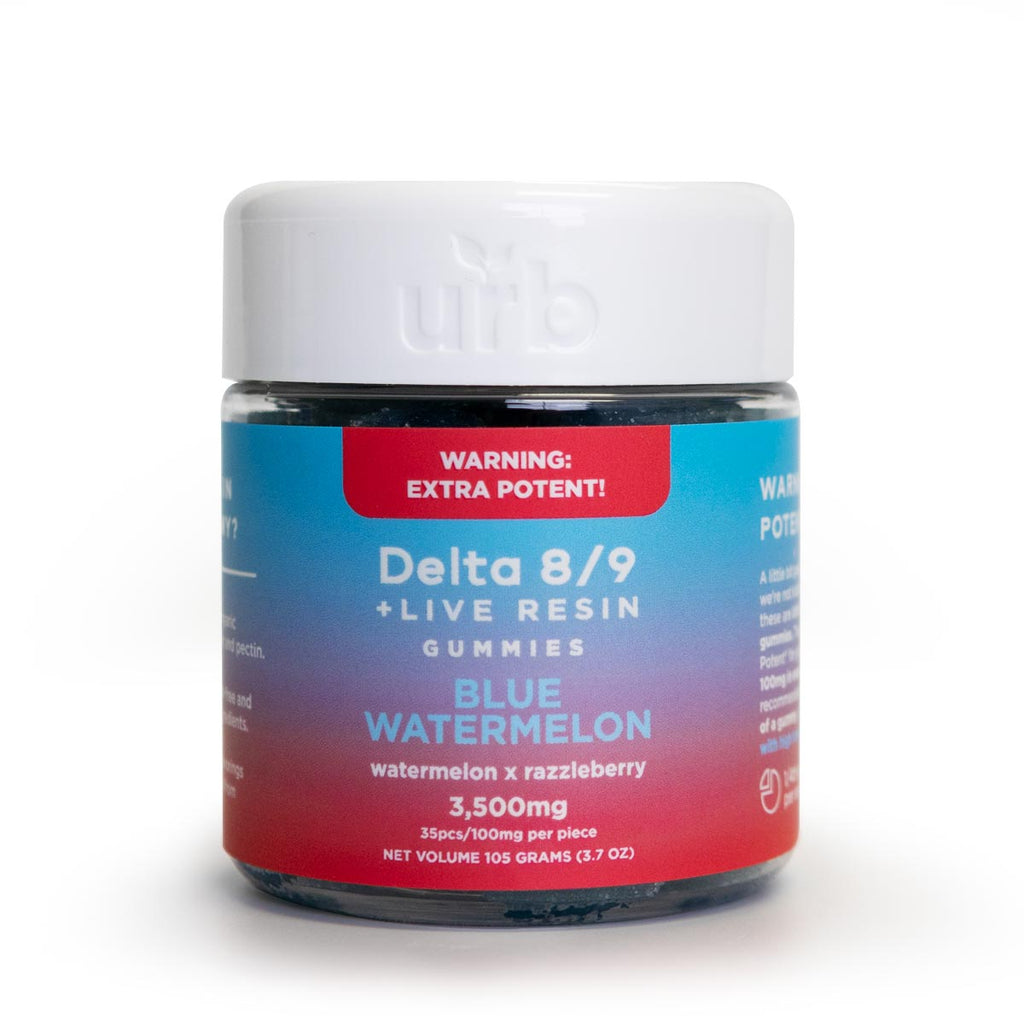 Urb Live Resin D8 | D9 Gummy Jars 3500mg - Triangle Hemp Wellness