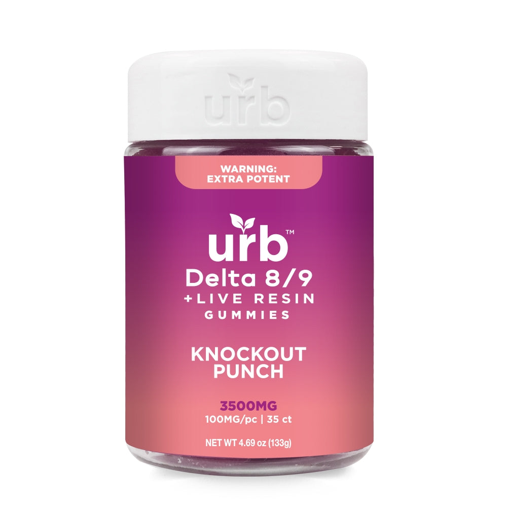 Urb Live Resin D8 | D9 Gummy Jars 3500mg - Triangle Hemp Wellness
