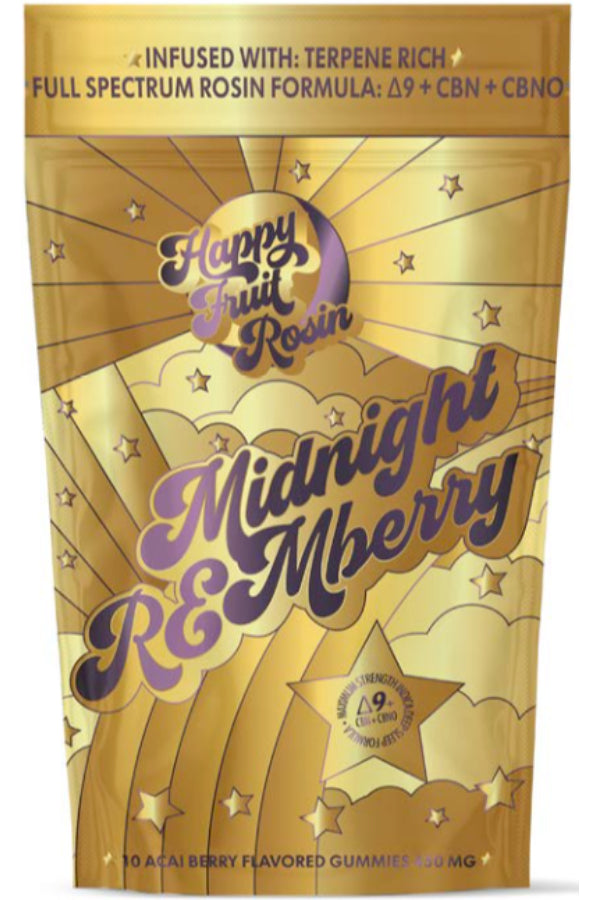 HAPPY FRUIT ROSIN FULL SPECTRUM D9 THC - Midnight REMberry- Indica - Triangle Hemp Wellness