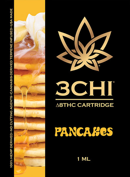 3 CHI Delta 8 THC Vape Cartridge Pancakes (CDT) 1ML - Triangle Hemp Wellness