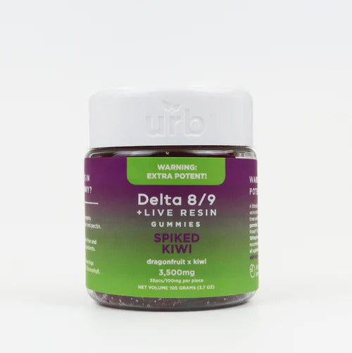 Urb Live Resin D8 | D9 Gummy Jars 3500mg - Triangle Hemp Wellness